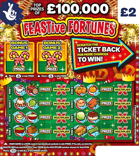 Feastive Fortune scratch-off ticket