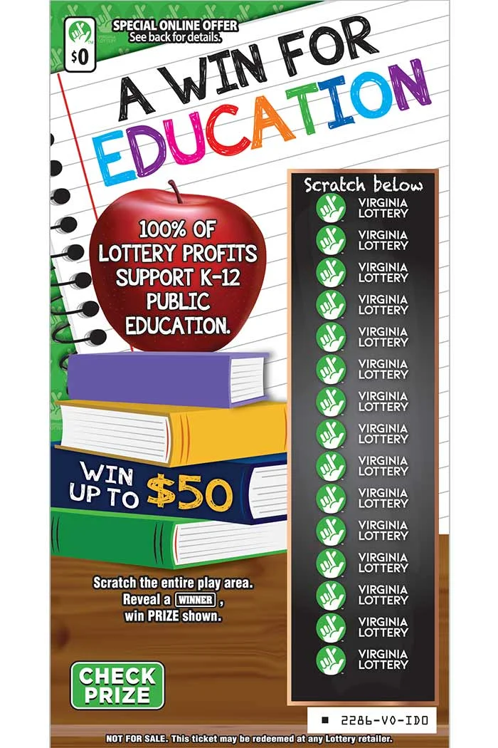 A Win For Education (NOT FOR SALE) scratch-off ticket