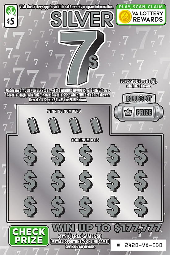 Silver 7s scratch-off ticket