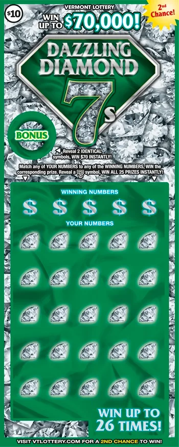 Dazzling Diamond 7s scratch-off ticket