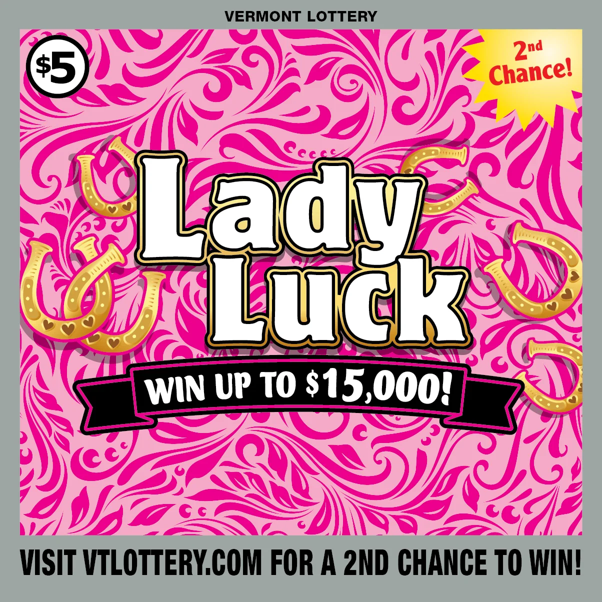 Lady Luck scratch-off ticket