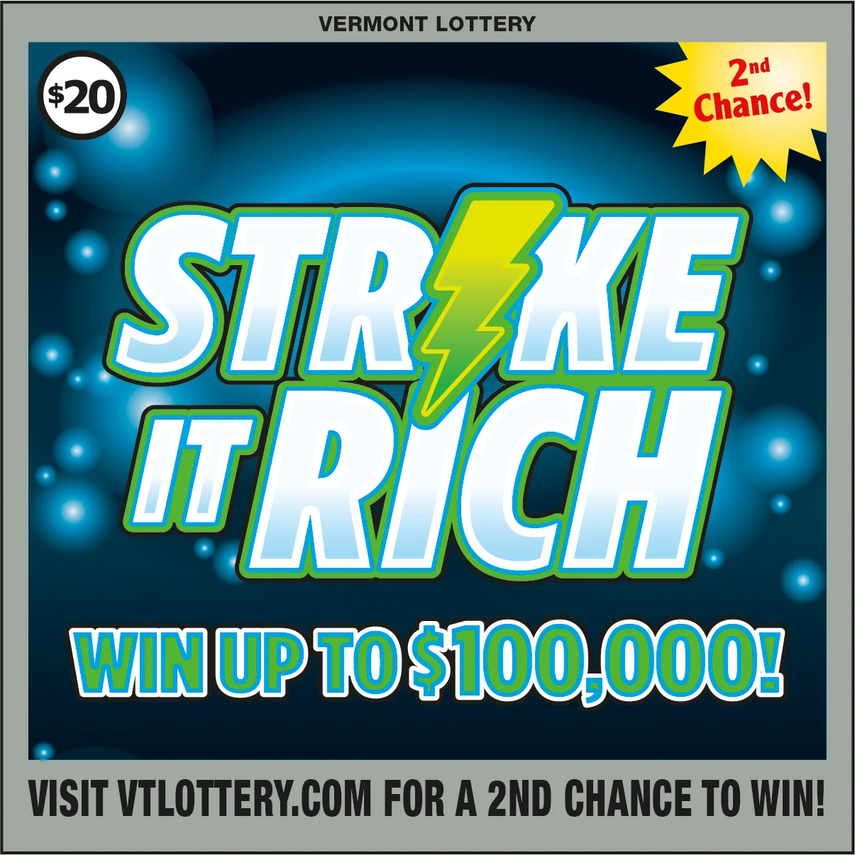 Strike It Rich scratch-off ticket