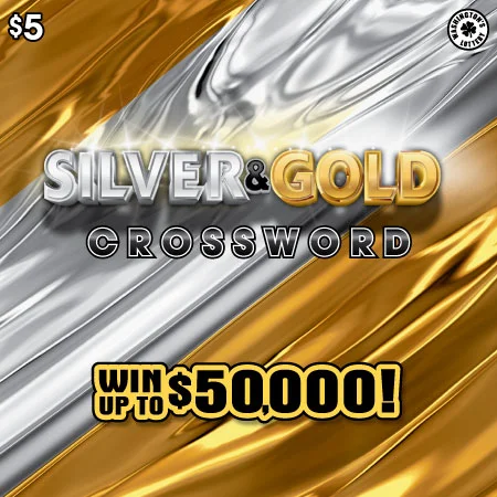 SILVER & GOLD CROSSWORD scratch-off ticket