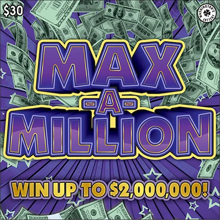 MAX-A-MILLION scratch-off ticket