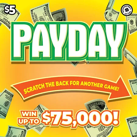 PAYDAY scratch-off ticket