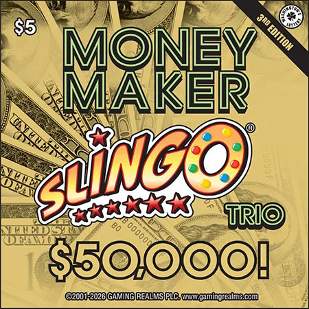 MONEY MAKER SLINGO TRIO 3RD ED scratch-off ticket