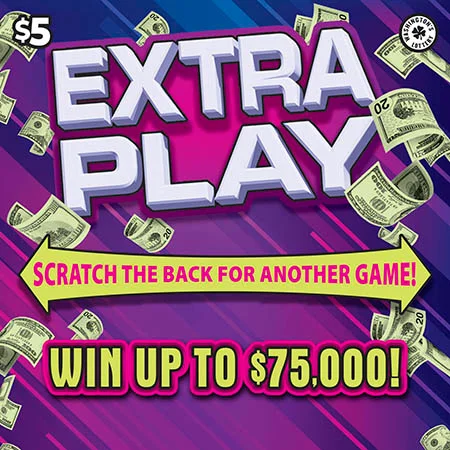 EXTRA PLAY scratch-off ticket