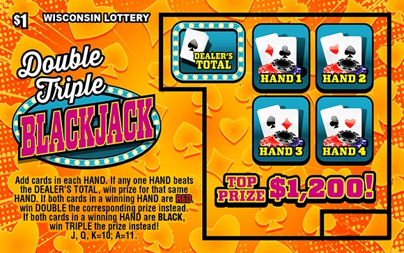 DOUBLE TRIPLE BLACKJACK scratch-off ticket