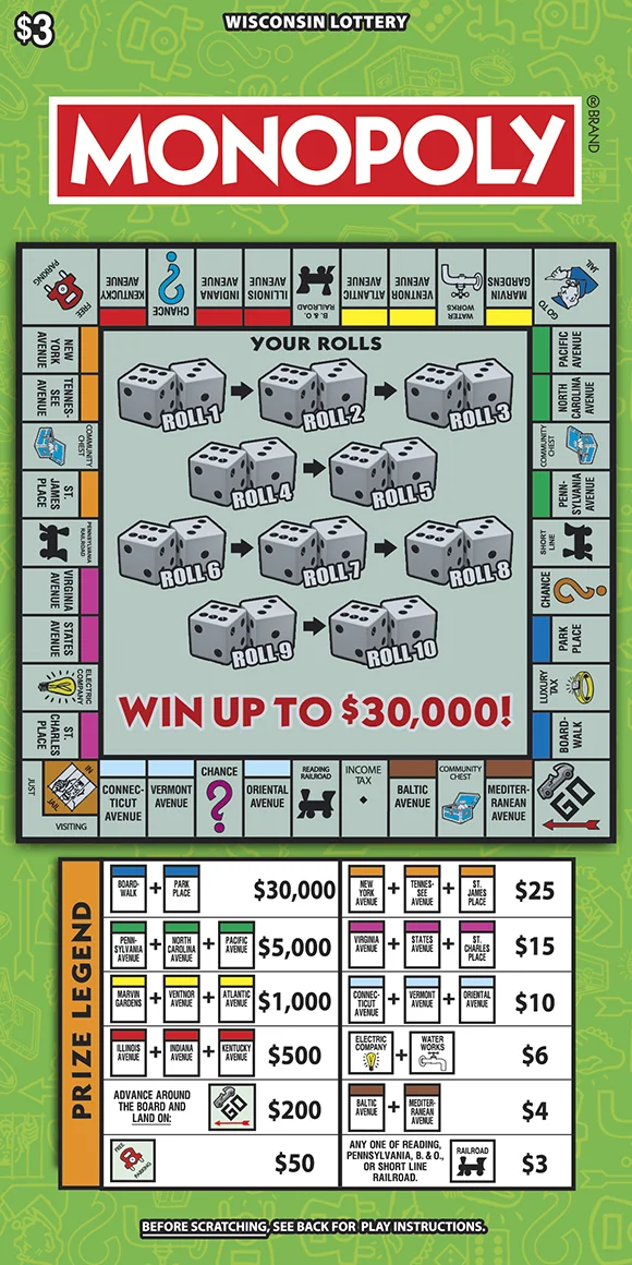 MONOPOLY™ scratch-off ticket
