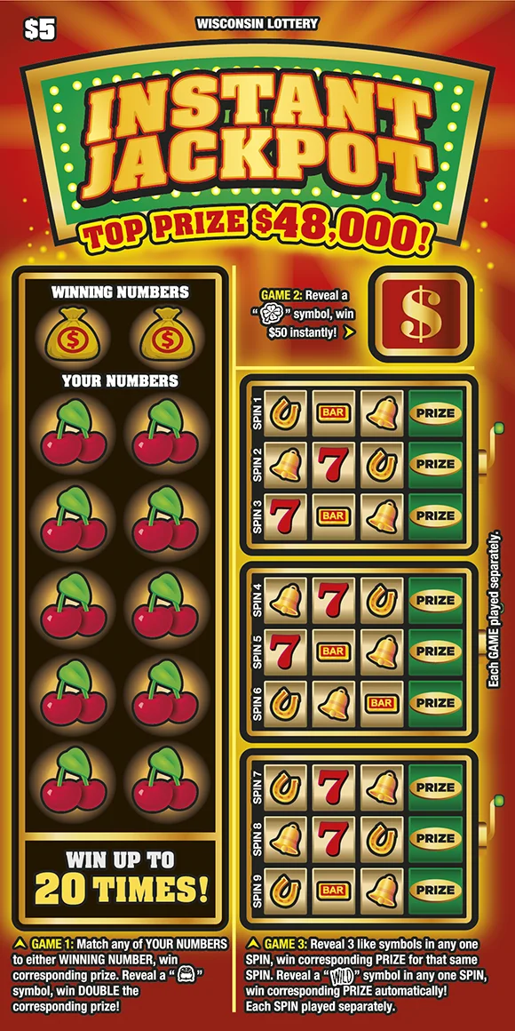 INSTANT JACKPOT scratch-off ticket