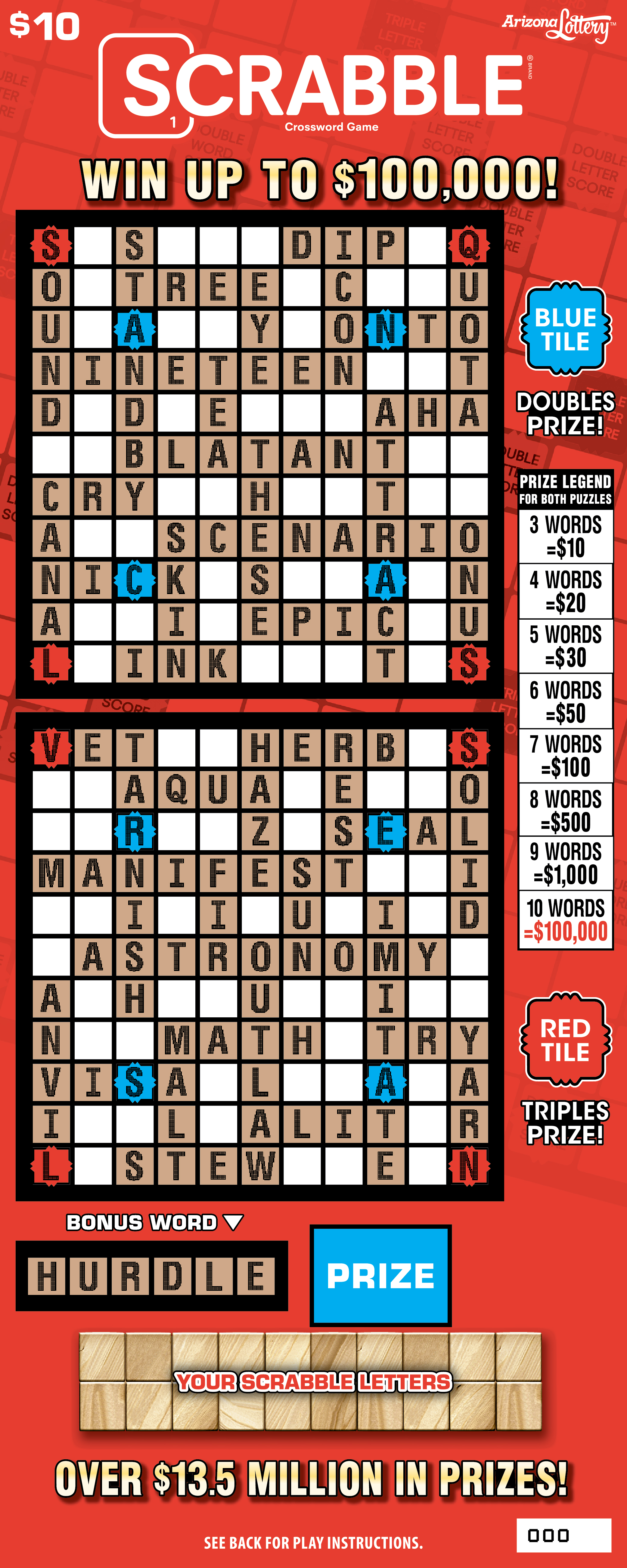 SCRABBLE Crossword Game - Arizona Lottery