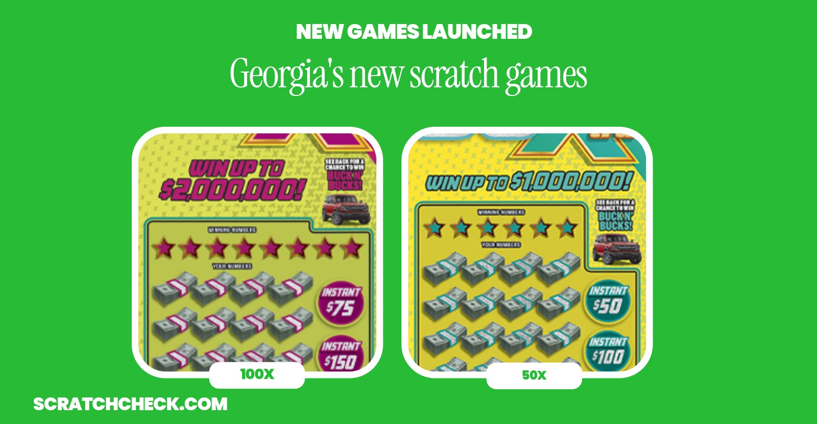 Georgia Just Launched 4 New 'Xtra' Scratch-Offs