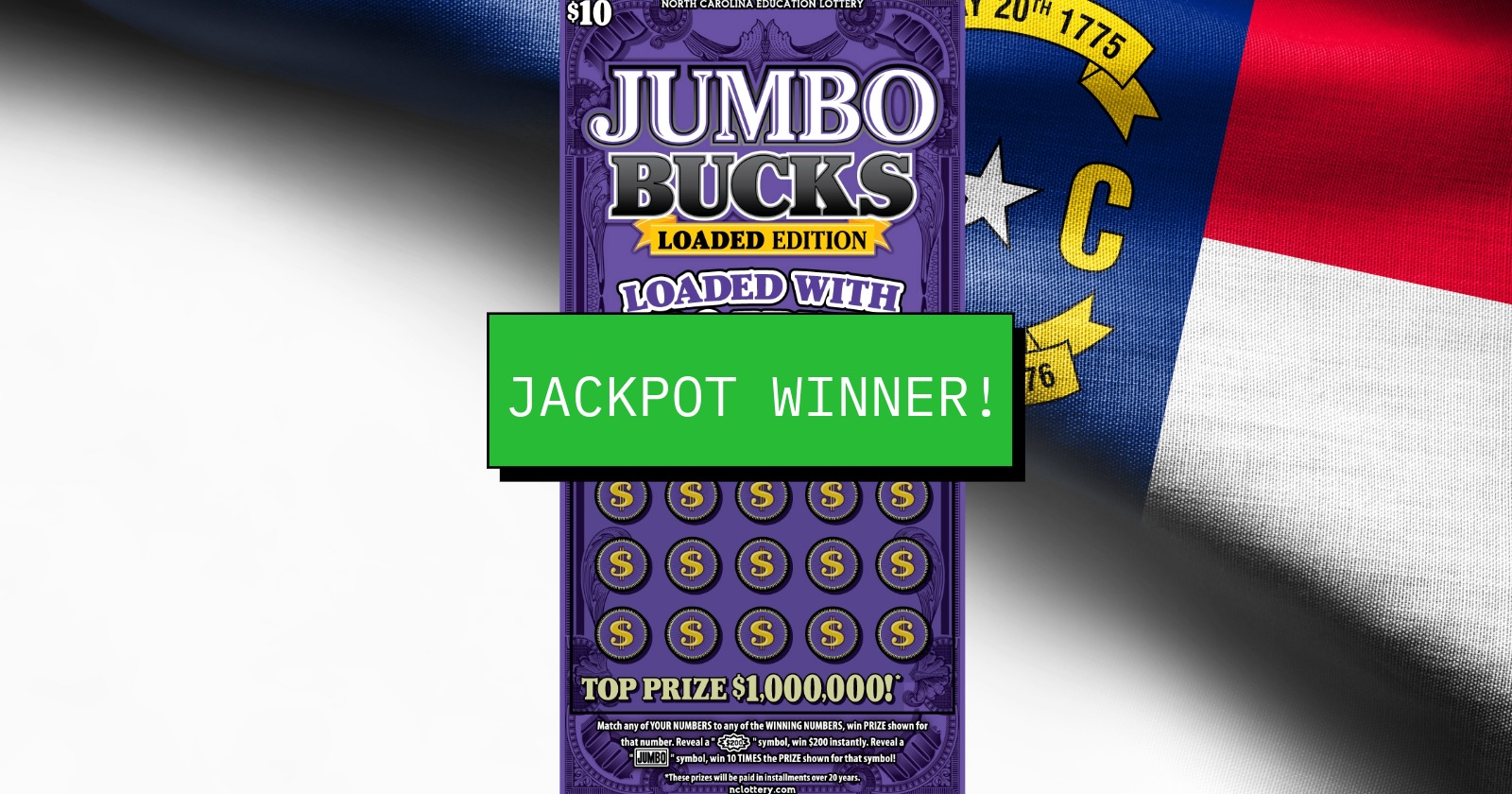 A North Carolina man won $1 million on a $10 scratch-off, after winning $100,000 a few months ago