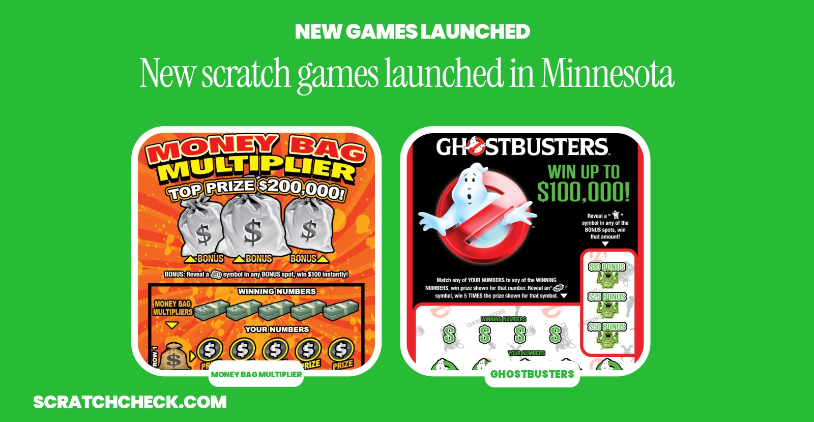 Minnesota launched 4 new scratch-offs on August 4