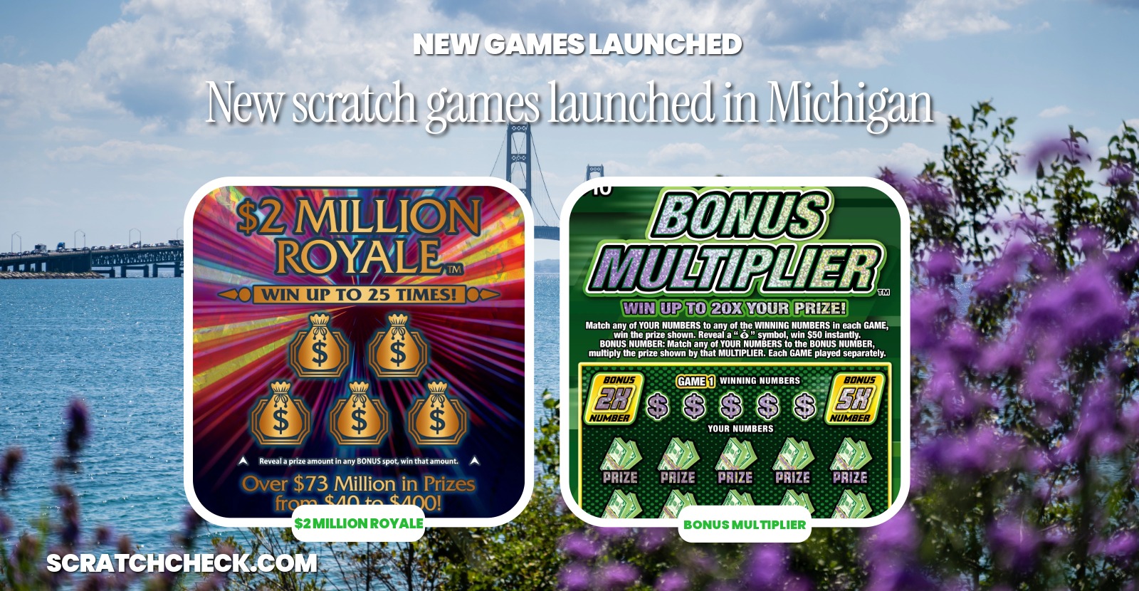 Michigan launched 3 new scratch-offs in August