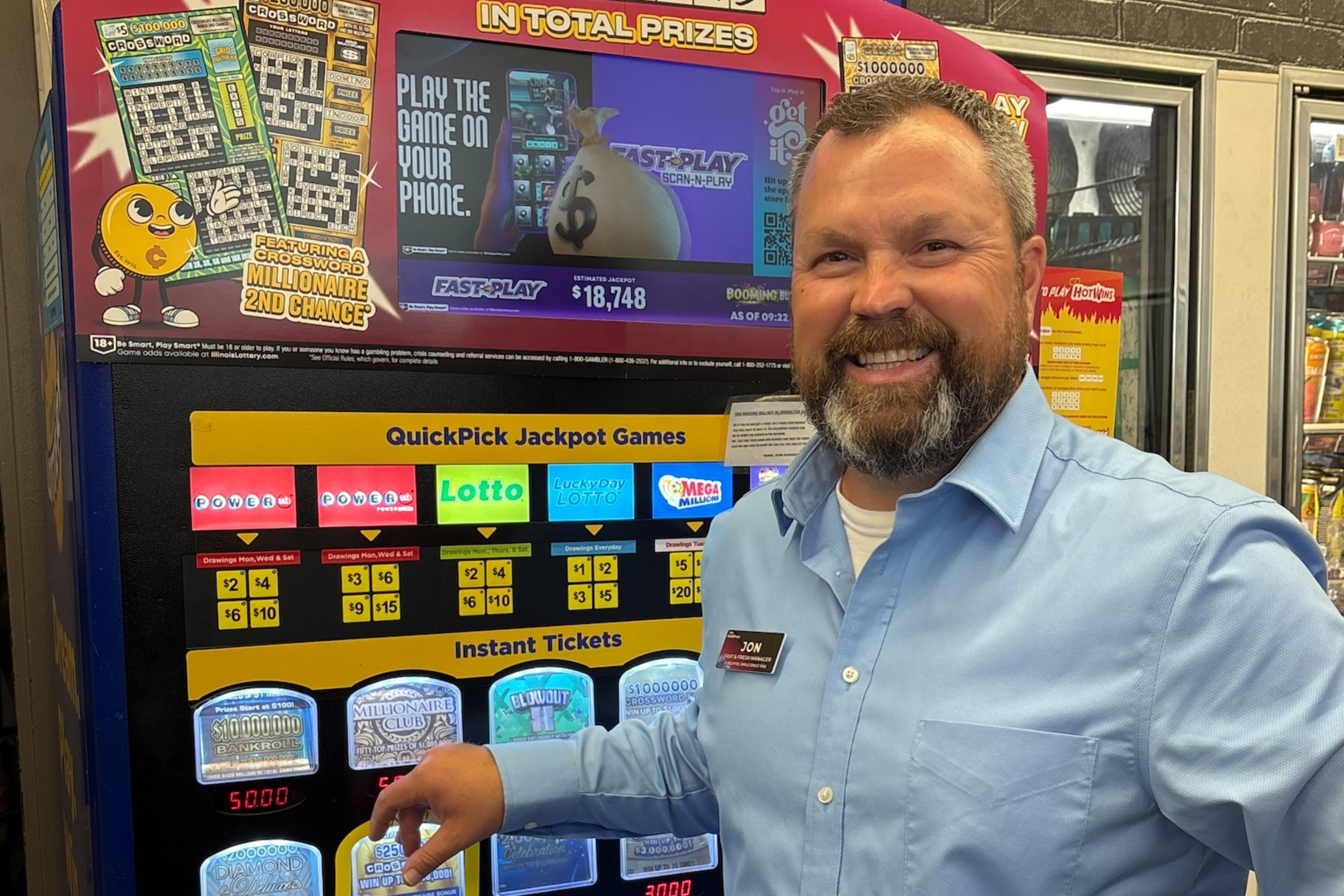 The manager of the store that sold the $1.04 billion ticket bought a Powerball ticket too but says he's not the winner