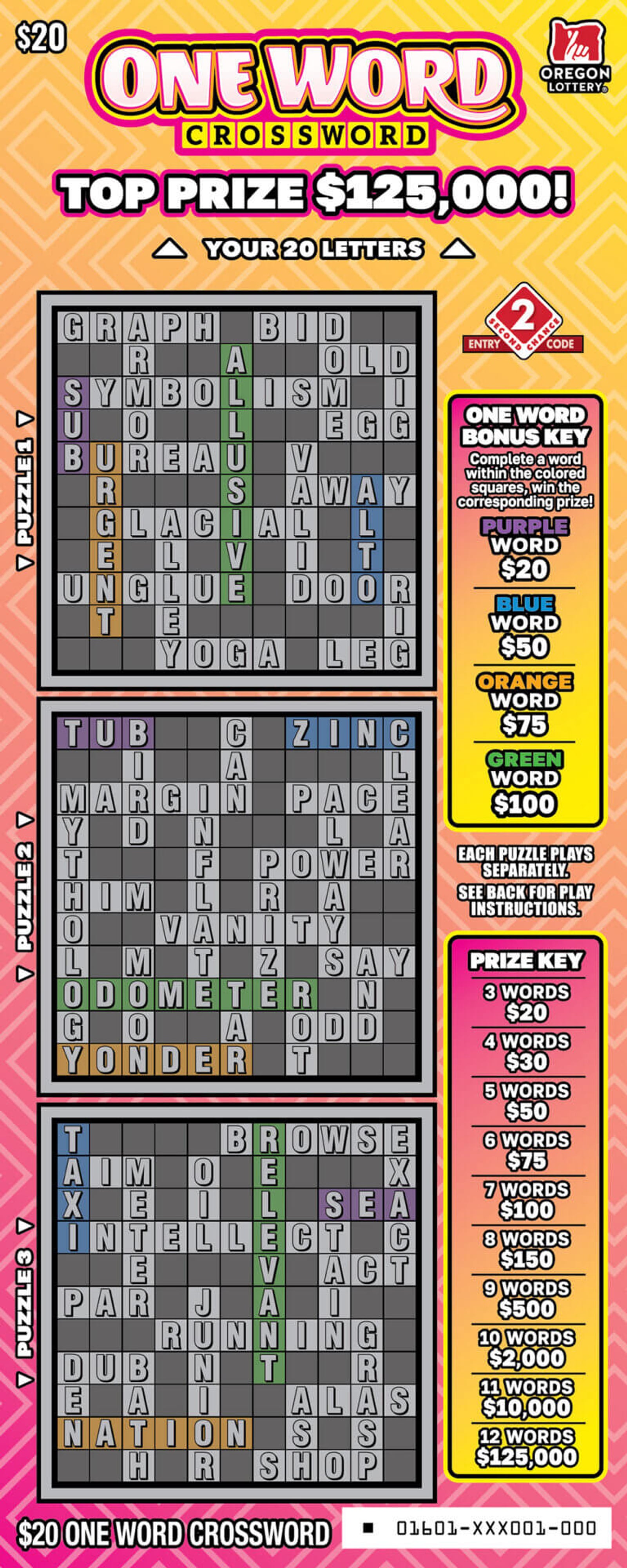 Oregon launched 3 new scratch-offs, and one ranks as the 7th best in the country