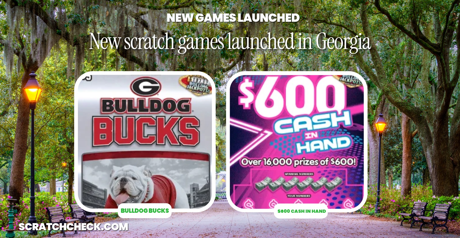 Georgia launched 2 new scratch-offs on August 18, and one features the Georgia Bulldogs
