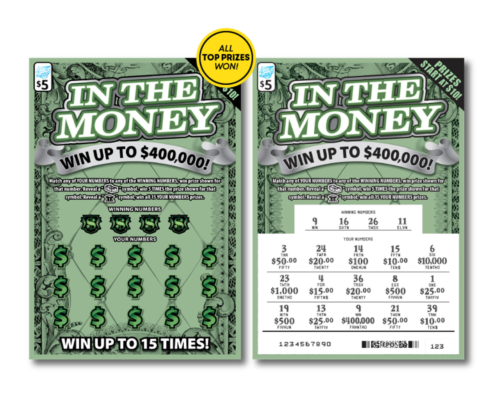 In the Money Illinois Lottery scratch-off