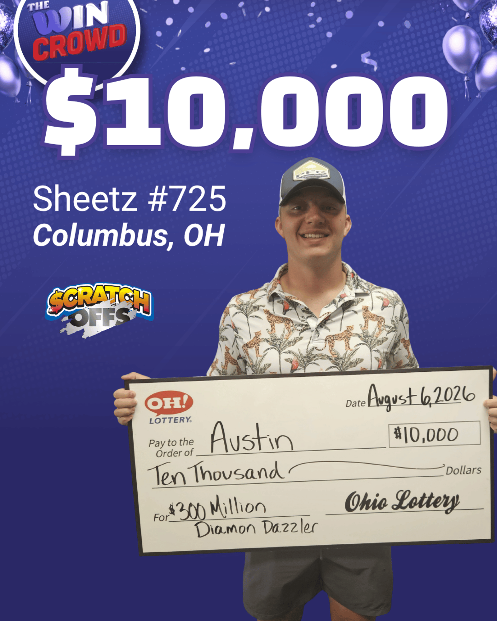 An Ohio teen bought his first lottery ticket minutes after turning 18 and won $10,000