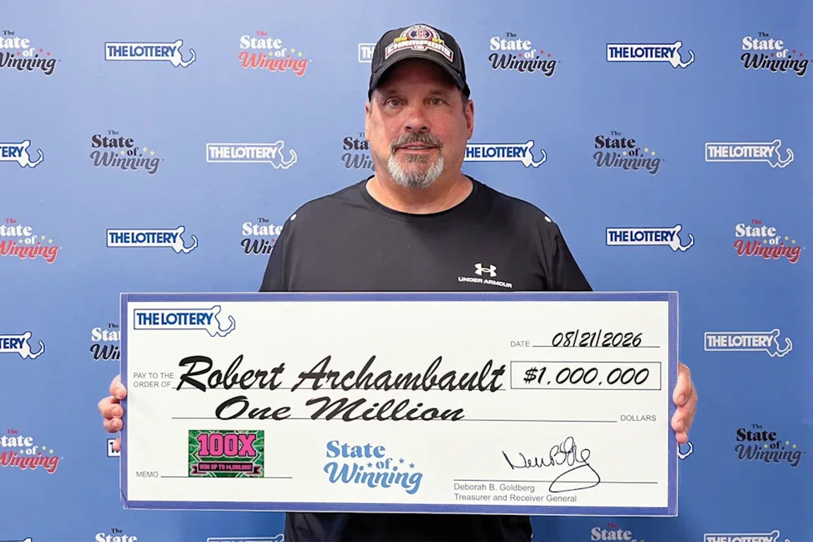 A Templeton man won $1 million on a 100X ticket in Massachusetts