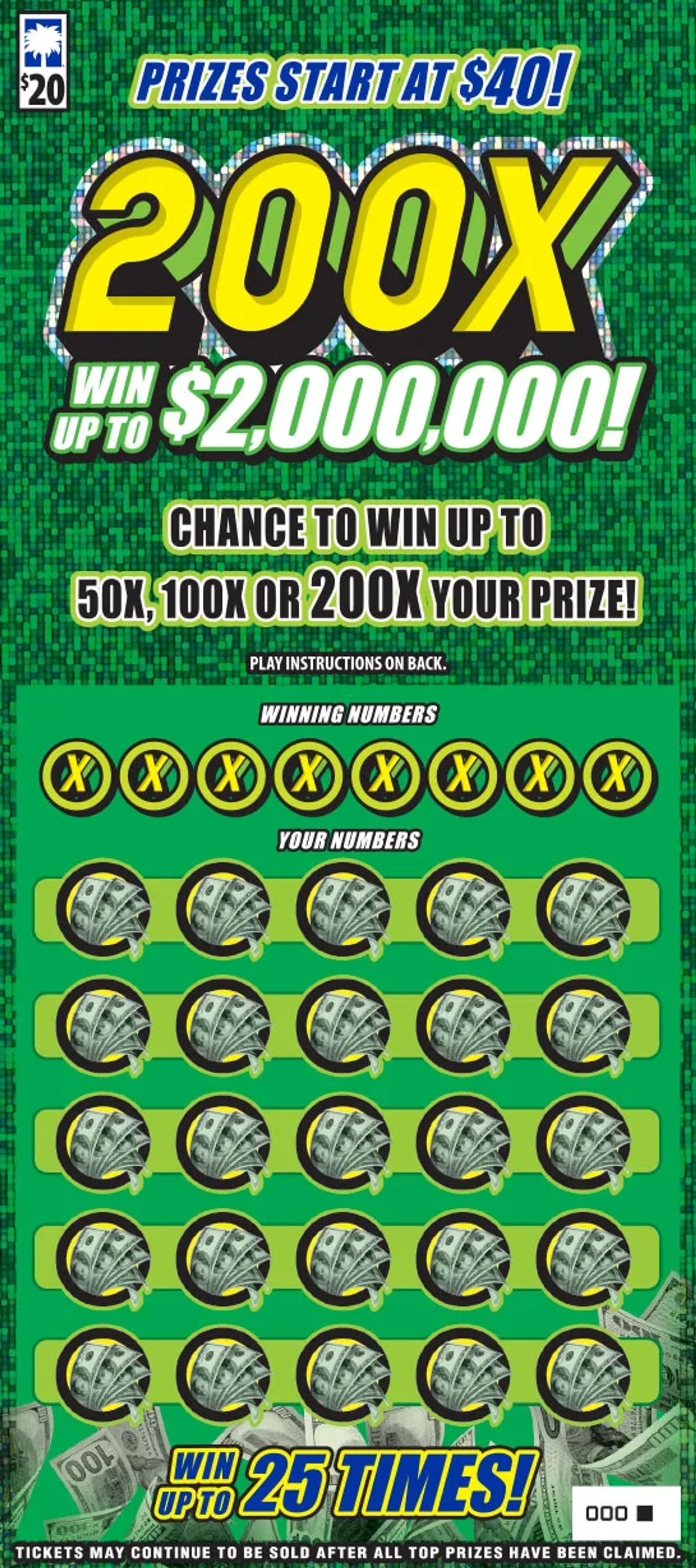A Ridgeland player won $2 million on 200X, and the last top prize has eight weeks to be found