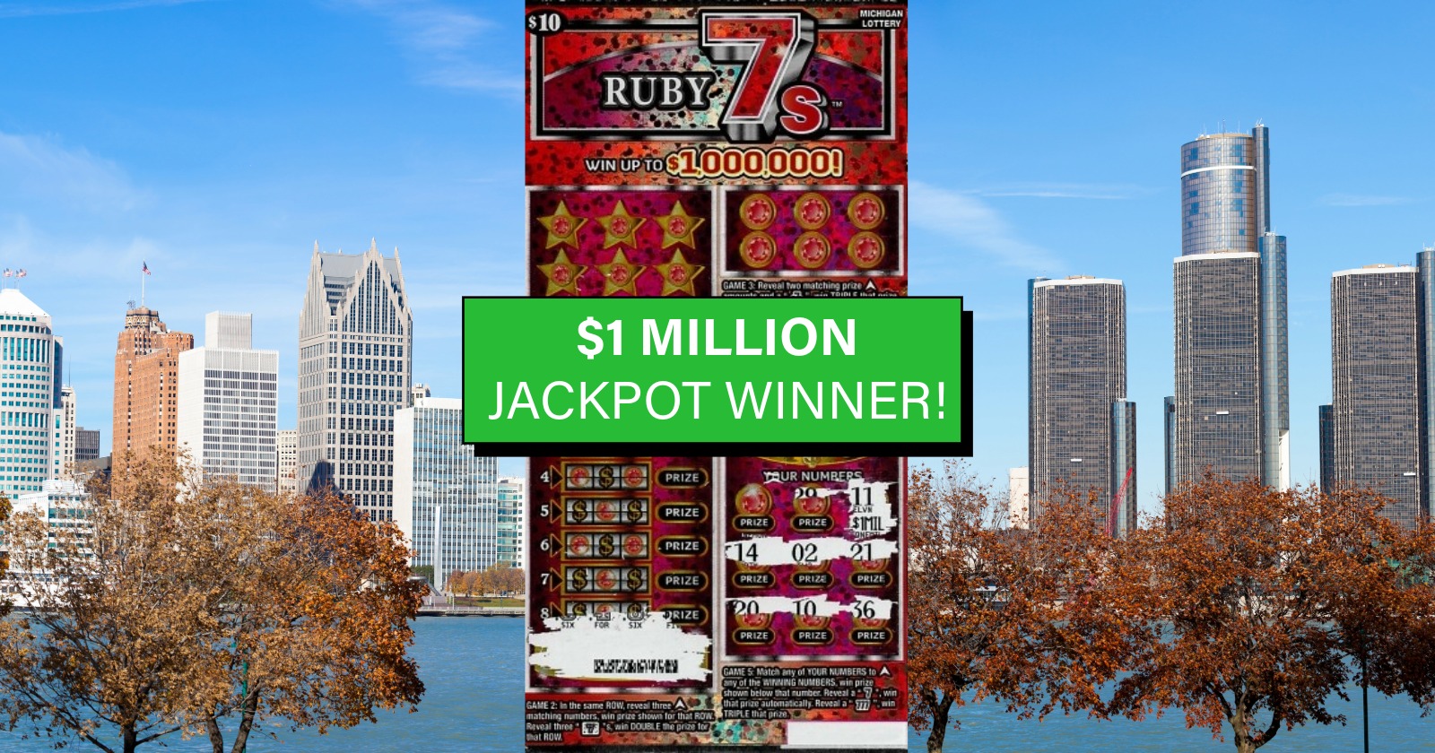 A Speedway clerk asked a Michigan man if he wanted a Ruby 7s too. He said "why not?" and won $1 million