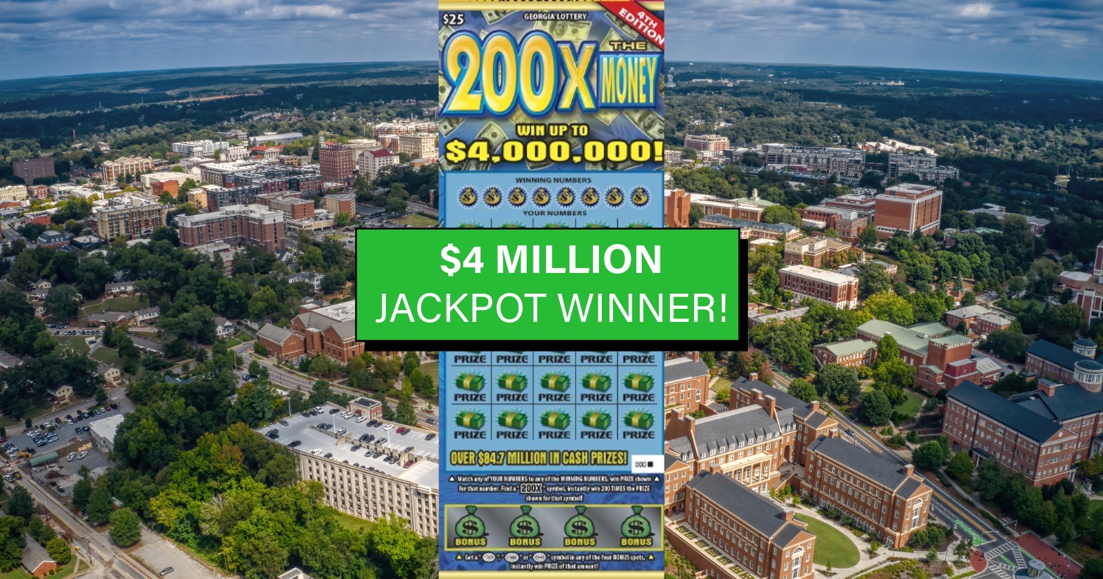 A visit to Kwik Stop in Athens resulted in a $4 million prize on Georgia's 200X The Money