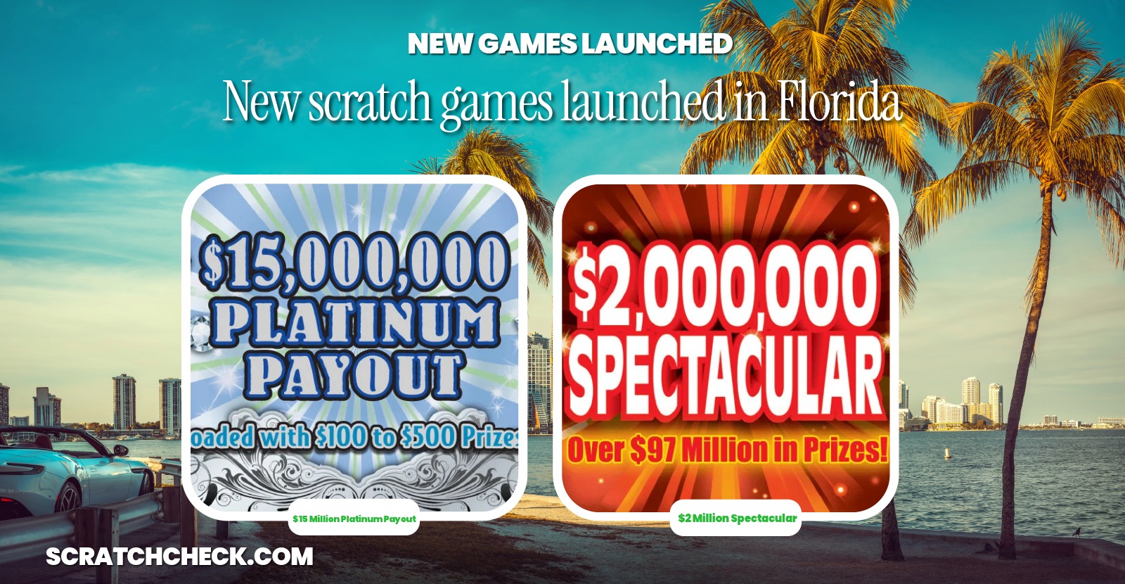 Florida launched five scratch-offs at once, and each one debuts at the top of its price point