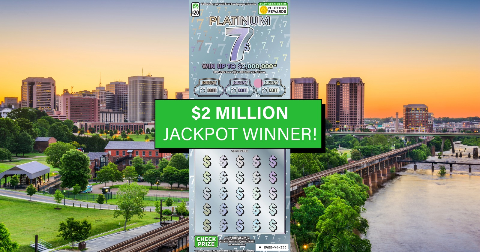 A Portsmouth woman won $2 million on her lunch break and went back to work like nothing happened