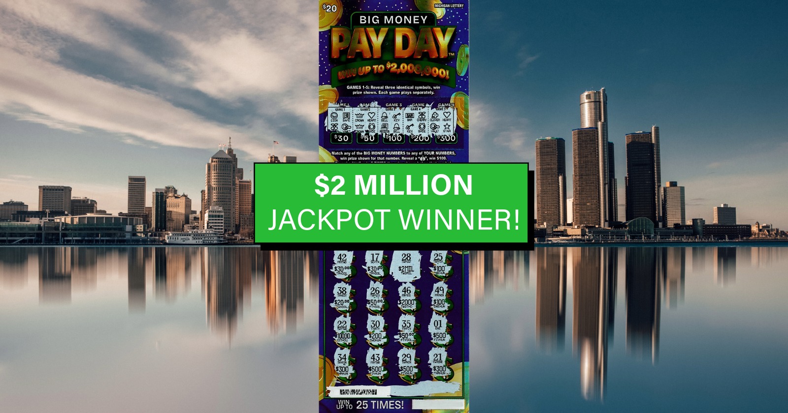 Wayne County man wins $2 million on "Big Money Pay Day" from a Detroit, Michigan market