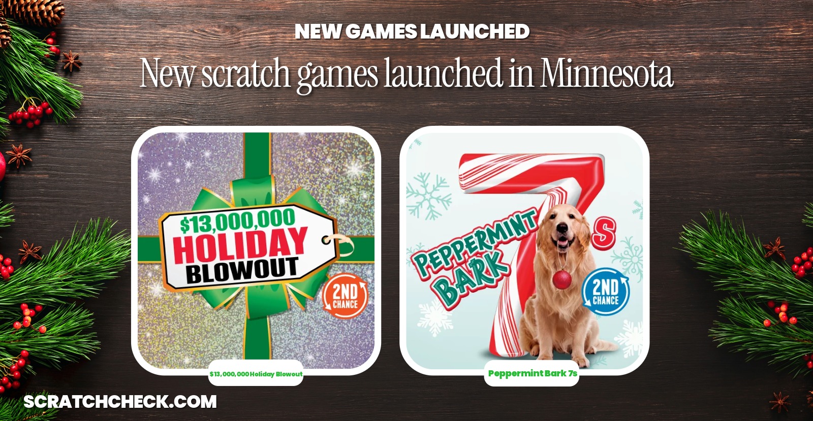 Minnesota's new holiday scratch-offs include a $10 ticket that only pays $50 or $100