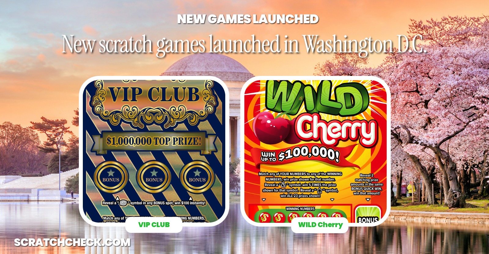 D.C. Lottery launches three new Scratchers, including $30 VIP Club