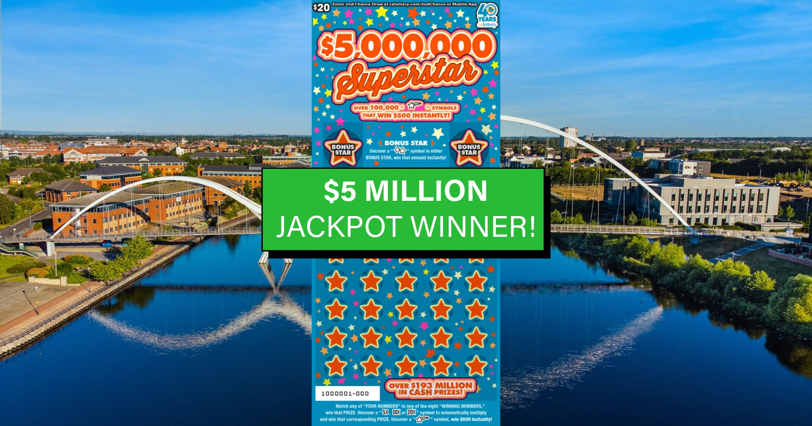 California Lottery reveals two $5 million winners and a $10 million winner all on scratch-offs