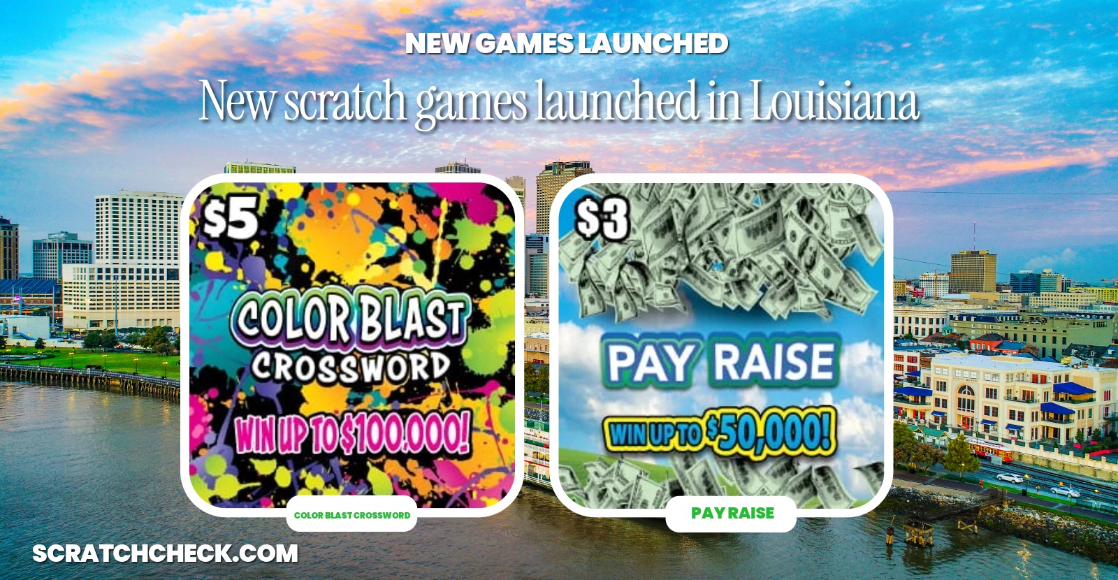 Louisiana's four new scratch-offs hand out a free ticket on about 1 in 10 plays