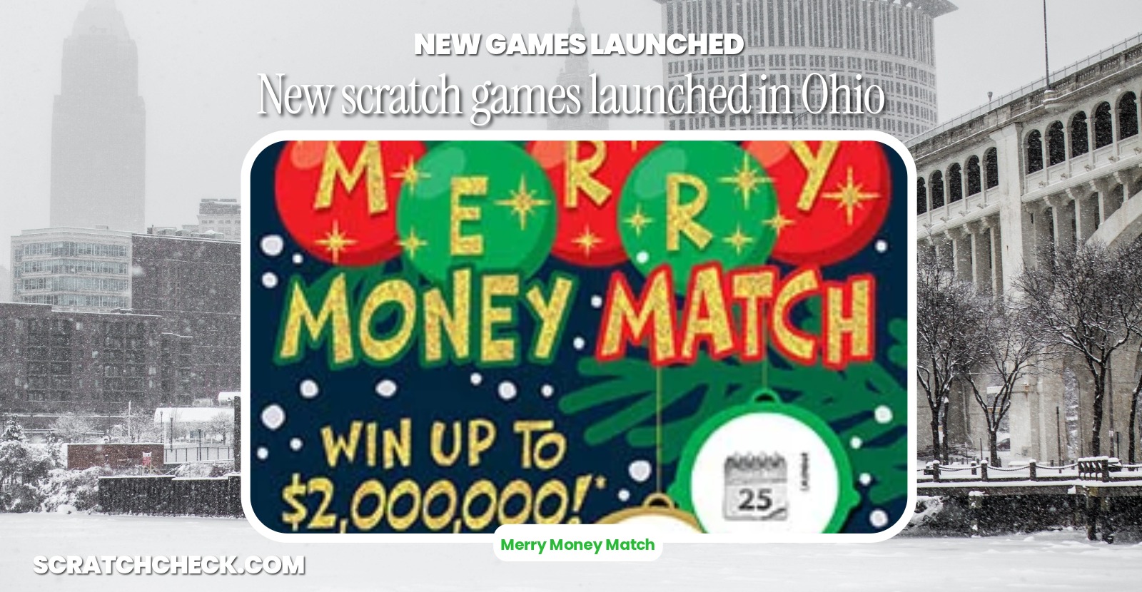 Ohio Lottery launches six new holiday scratch-offs with prizes up to $2 million