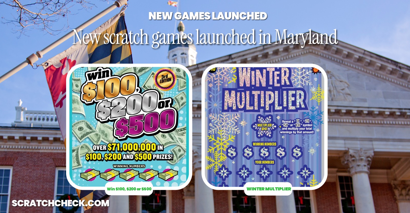 Maryland's new $20 scratch-off pays at least $100 on every win, but only 1 in 8.74 tickets wins