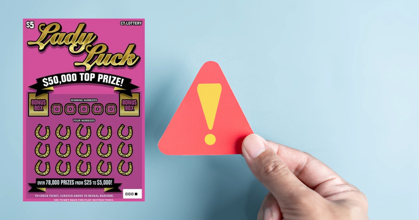 Connecticut asks "Lady Luck" players to recheck tickets after a scanning error flagged winners as invalid